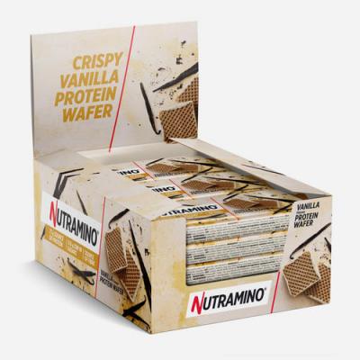 NUTRAMINO Gaufrettes prot&eacute;in&eacute;es Protein Wafers - Vanilla Boite de 12