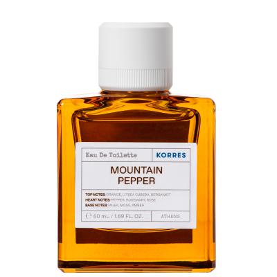 Korres Eau de Toilette Mountain Pepper pour Homme, 88% d'Origine Naturelle, Parfum Aromatique, 50 ml