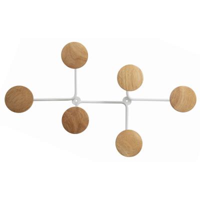 ALBA  Pat&egrave;re murale Design 6 pat&egrave;res - Blanc bois/m&eacute;tal