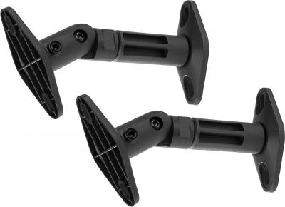 AUDIZIO Hts20 Lot De 2 Supports Muraux Universels Et R&eacute;glables Pour Enceintes - Noir