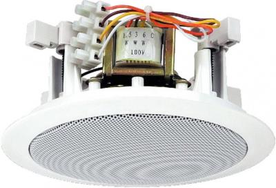 MONACOR  - enceinte de plafond 100v blanc edl24 - public adress