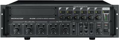 MONACOR  PA-6240 Amplificateur-Mixeur Public Adress 6 zones mono - Installation amplificateurs