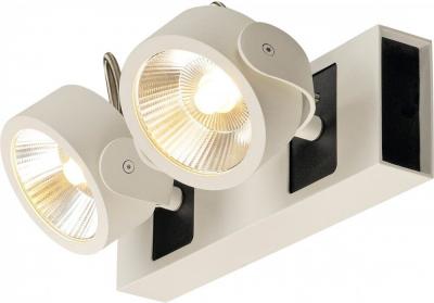 SLV Kalu led 2 applique plafonnier, blanc noir, led 34w, 3000k, 60&deg;
