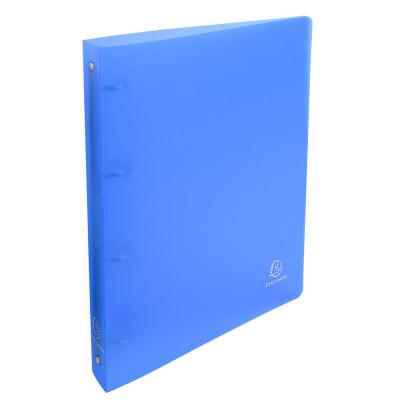 EXACOMPTA  51266E Classeur 4 anneaux 30 mm polypropyl&egrave;ne Chromaline - A4 maxi Bleu