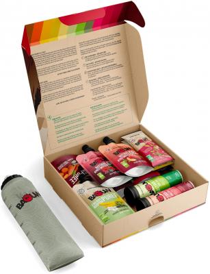 BAOUW  - Barres et pur&eacute;es nutritionnelles - Coffret Trail   en Bois