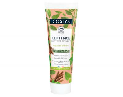 COSLYS  - Dentifrice protection int&eacute;grale - r&eacute;glisse et menthol - 100 g