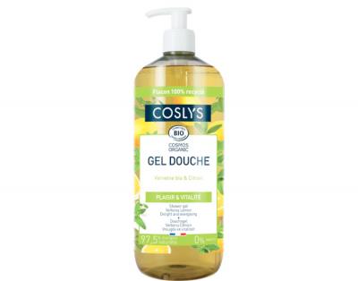 COSLYS Gel douche verveine et citron bio 1L 