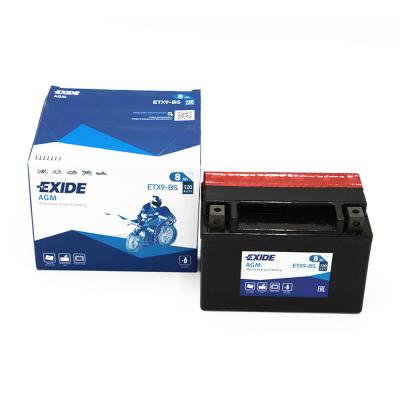 EXIDE  - Batterie moto ETX9-BS YTX9-BS 12v 8ah 120A