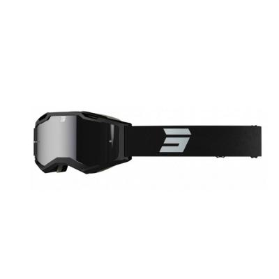 SHOT Masque enduro  Assault 2.0 Solid noir brillant- &eacute;cran transparent