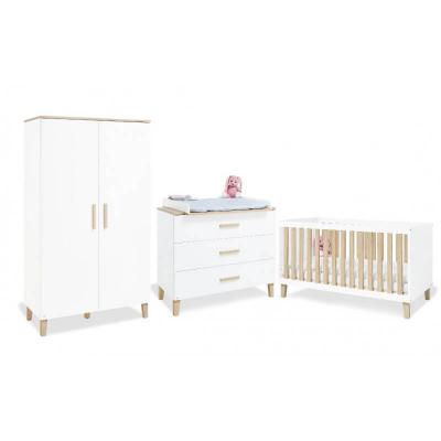 PINOLINO Ensemble chambre b&eacute;b&eacute; &laquo;&nbsp;lumi&nbsp;&raquo; large, &agrave; 3 &eacute;l&eacute;ments