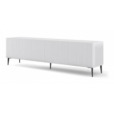 BIM FURNITURE Meuble tv ravenna b 200 cm 4D frais&eacute; blanc mat + cadre