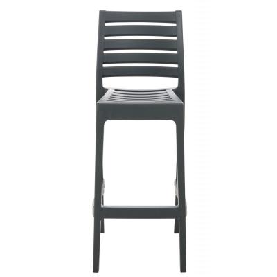 Tabouret de bar empilable Ares , Gris fonc&eacute;