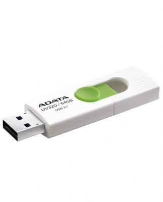 ADATA  UV320 - Cl&eacute; USB - 64 Go - USB 3.1 - Blanc/vert
