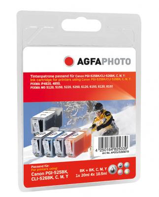 AGFAPHOTO (OBS) Compatible Avec Canon Cli-526 Agfa Photo Apccli526setd Multipack Noir / Cyan / Magenta / Jaune 
