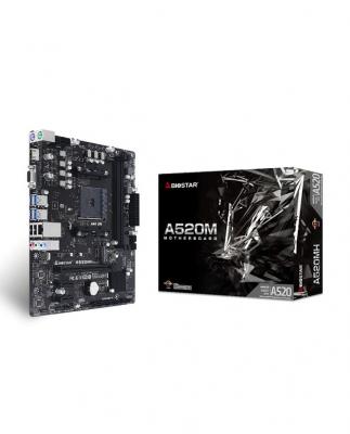 BIOSTAR Carte M&egrave;re  A520MH AM4 Micro ATX SDRAM-DDR4 Noir 
