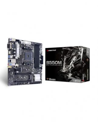 BIOSTAR Carte Mere  B550MX/E Pro Socket AM4 AMD B550 DDR4 Micro ATX Noir 