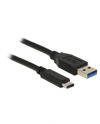 DELOCK  1m USB3.1-C/USB3.1-A c&acirc;ble USB USB 3.2 Gen 2 (3.1 Gen 2) USB A USB C Noir