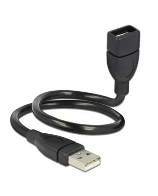 DELOCK  35cm USB 2.0 - C&acirc;ble USB (2.0, USB A, USB A) Noir