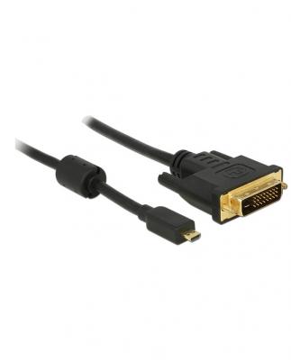 DELOCK  - 83585 - 1 m - Micro-HDMI - dvi-d - M&acirc;le - M&acirc;le - Or (83585)