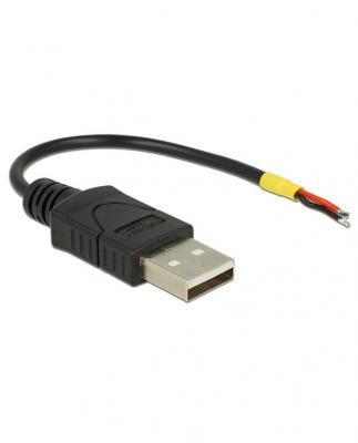 DELOCK  C&acirc;ble USB USB (M) pour c&acirc;ble 2 fils USB 2.0 5 V 10 cm noir