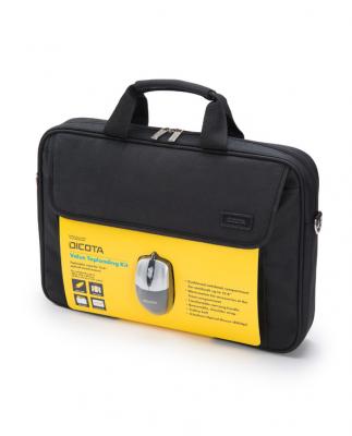 DICOTA  Sacoche ordinateur Value Toploading Kit avec souris optique USB - 15.6 