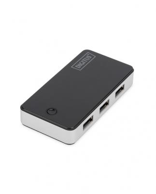 DIGITUS  Concentrateur USB 3.0, 4 ports, noir, Hub USB
