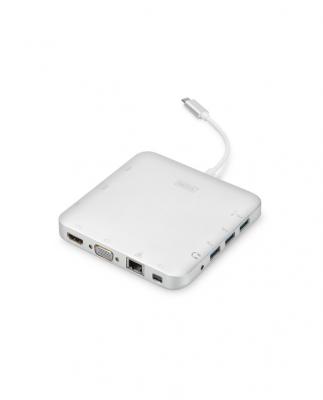 DIGITUS  DA-70863 - Station d'accueil - USB-C - VGA, Mini DP - 1GbE