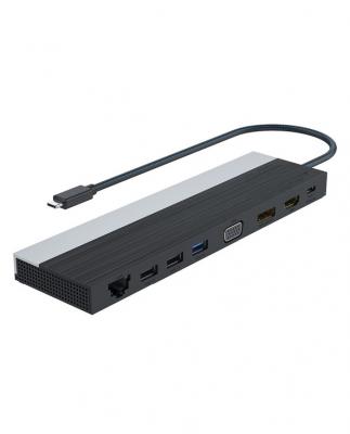 DLH ENERGY DLH Station d'accueil USB-C 4K triple affichage (DP / HDMI / VGA) - Neuf