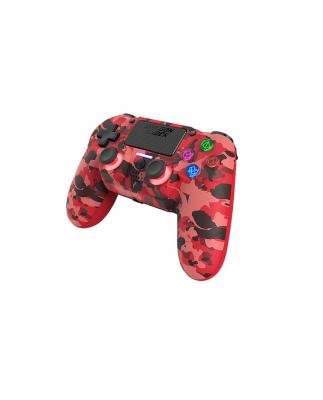 FIB RMS BE Dragonshock - Mizar Bt - Manette Sans Fil Rouge Camouflage Pour Ps4, Pc Et Mobile