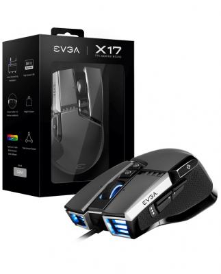 EVGA Souris Gaming  X17 903-W1-17GR-K3 Filaire USB 10 Boutons Gris 