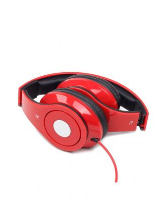 GEMBIRD Casque supra-auriculaire filaire supra-aural Detroit pliable, micro-casque rouge