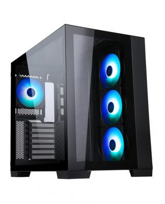 ITEK Bo&icirc;tier PC Moyen Tour ATX avec panneau vitr&eacute;  Dark Cave RGB