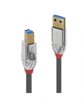 Lindy 36662 c&acirc;ble usb 2 m usb a usb b gris (2m usb 3.0 cromo)