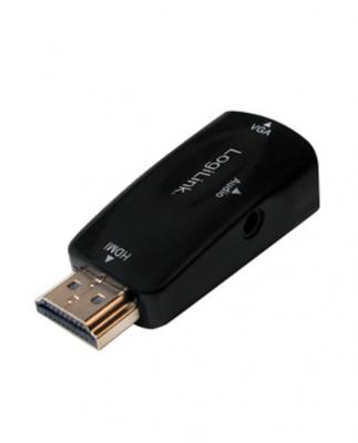 LOGILINK  CV0107 Adaptateur [1x HDMI m&acirc;le - 1x VGA Femelle] Noir