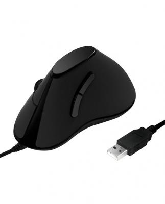 LOGILINK  Ergonomic Vertical - Souris verticale - optique - 5 boutons - filaire - USB - noir 