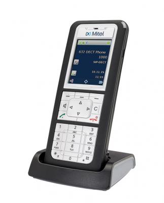 MITEL Aastra 80E00013AAA-A Kit Terminal DECT A632d TDM/IP avec Chargeur de Bureau/Clip Ceinture Noir