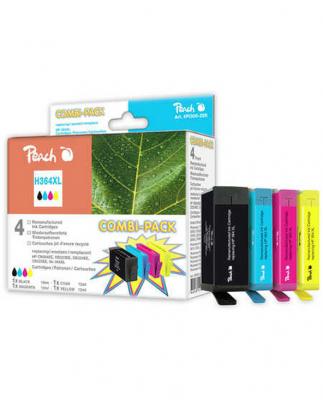 PEACH  PI300-295 Cartouche d'encre Noir, Bleu, Rose, Jaune