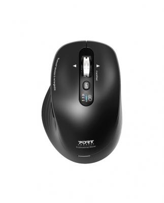 PORT DESIGNS Souris PC Port Combo Pro - Sans fil/Bluetooth rechargeable - Noir