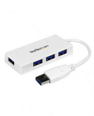 STARTECH.COM Startech Portable 4 Port Mini Usb 3.0 Hub Blanc,Noir
