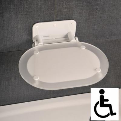 RAVAK Ovo Chrome si&egrave;ge de douche rabattable PMR pour cabine de douche blanc (B8F0000028)