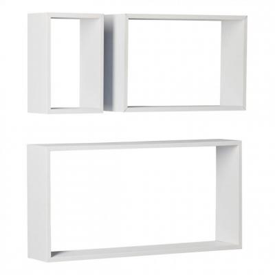 Set de 3 &eacute;tag&egrave;res rectangles SHELVY Blanc