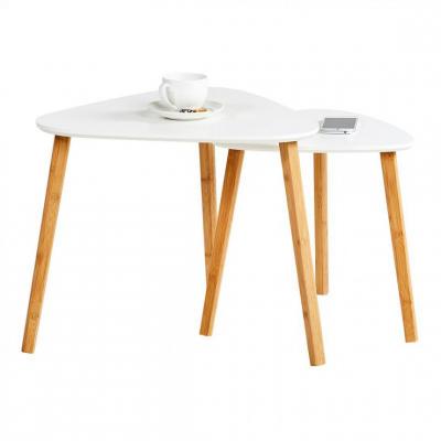 Table basse gigogne scandinave LOUKA Blanc