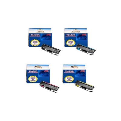 T3AZUR  &ndash; TN325 - Lot de 4 Toner compatible Brother HL4150CDN / HL4570CDW 