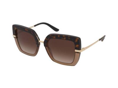 DOLCE & GABBANA Dolce & Gabbana 0DG4373 Lunettes de Soleil, Top Havana on TRANSP Brown, 52 Femme