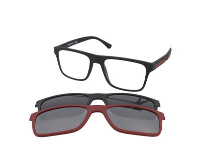 EMPORIO ARMANI Lunettes de soleil  Ea4115 col. 50421w Hommes Carr&eacute; Noir