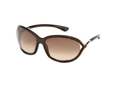 TOM FORD  Femme  FT0008 JENNIFER 48F Lunettes de soleil Inject&eacute; Marron Marron G&eacute;om&eacute;trique Normale Ombr&eacute;