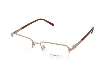 VERSACE  Homme  VE1066 1053 Montures optiques Acier Marron Carr&eacute; Normale
