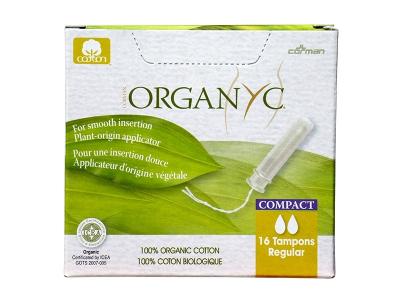 ORGANYC Tampon compact regulier avec applicateur en cotonBio - 16 unite(s)