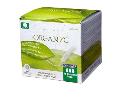 ORGANYC Tampons compact super avec applicateur en coton Bio - 16 unite(s)