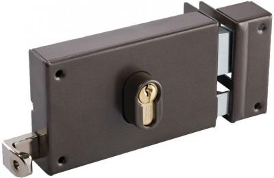 VACHETTE Serrure En Applique 7415 Pour Cyl Profil Europeen -HORIZONTALE - Tirag E - Droite